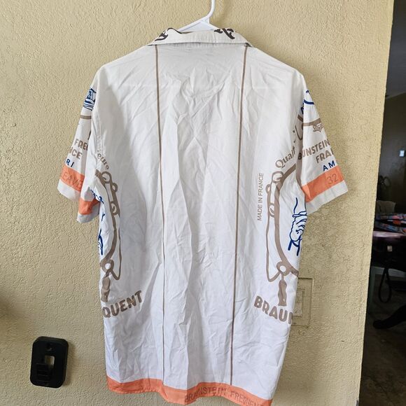 NWT Amiri  Zig-Zag Button Up Shirt Mens XXL All Over Print Short Sleeves - Picture 6 of 9